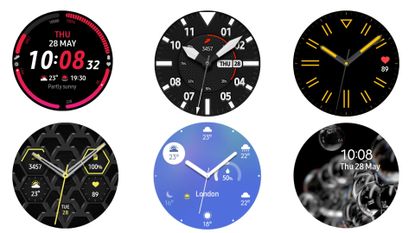 Some leaked watch faces of the Galaxy Watch 3