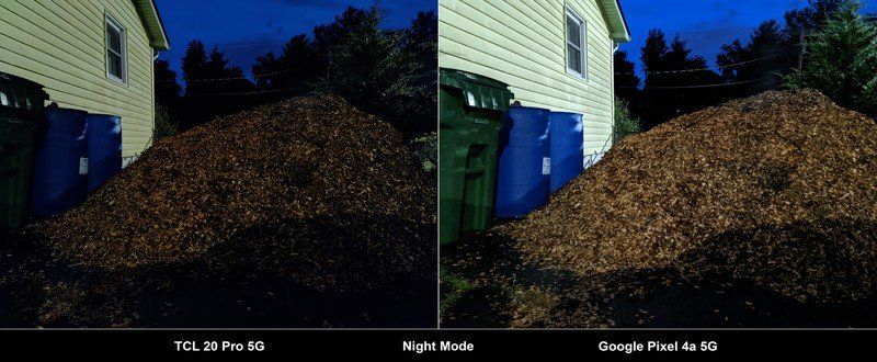 Tcl 20 Pro 5g Vs Google Pixel 4a 5g Night