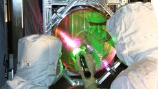 Each of the four supercooled mirrors weighs 40 kilograms.