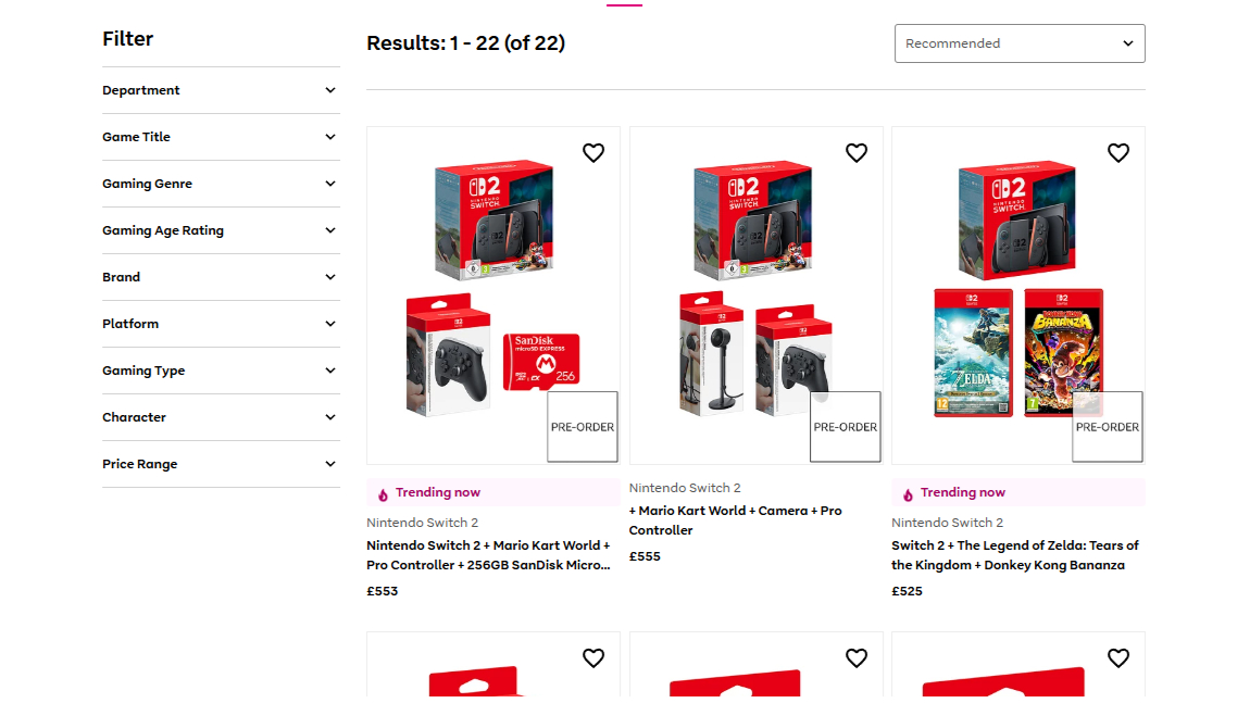 Very Switch 2 pre-orders