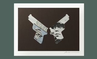 Artwork in shape of guns