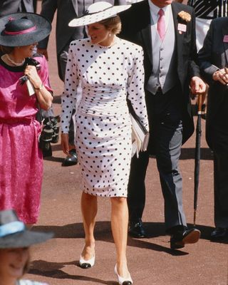 Princess Diana's polka dot ascot look