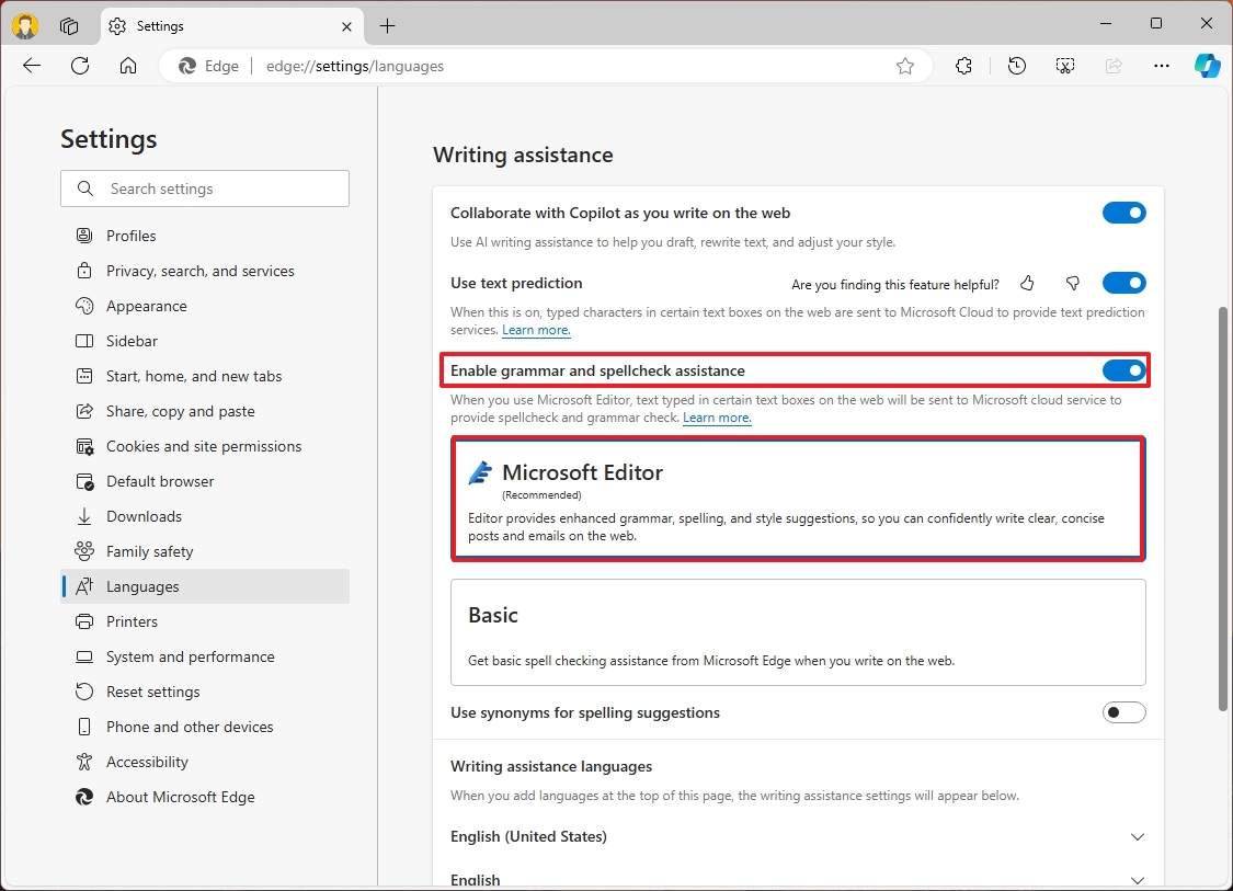 How to configure spell checker and autocorrect features on Windows 11