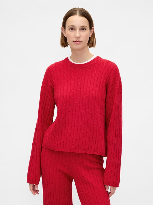 Gap, Cashsoft Cable-Knit Crewneck Sweater (Was $80)
