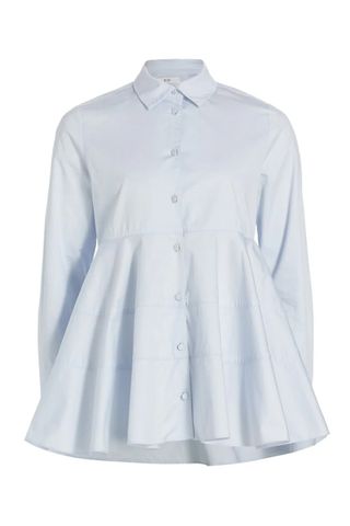 Co Cotton Peplum Shirt