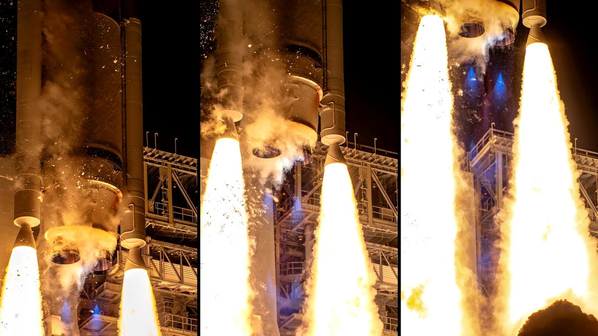 Space.com&#039;s Josh Dinner captured these incredible shots of Vulcan Centaur blasting off from the launch pad.