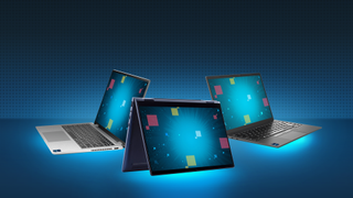 Product image of three Intel laptops