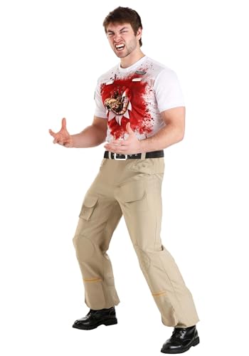 Fun Costumes Adult Alien Chestburster Crew Costume - Gilbert Kane Chest Alien Uscss Nostromo Crewmen, Small, Multicolor