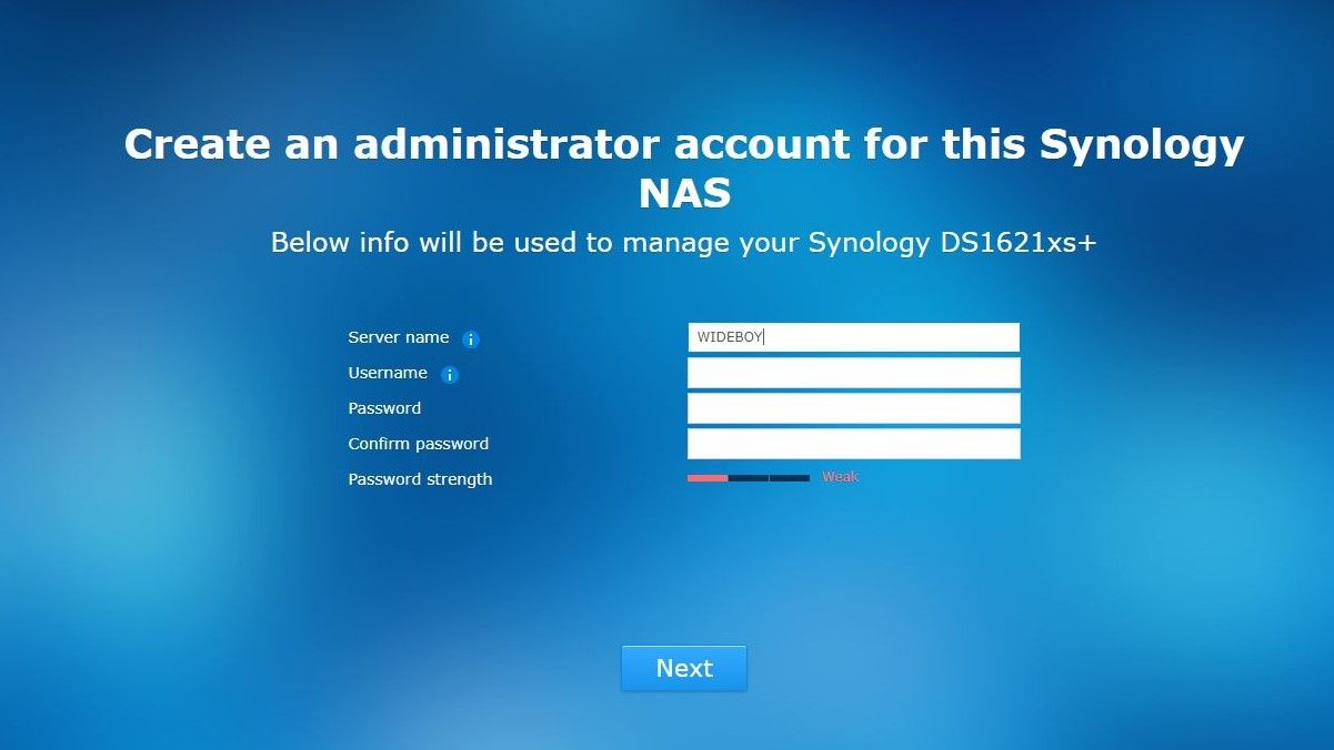 Synology DSM interface