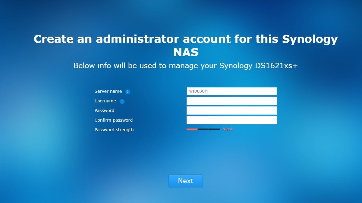 Synology DSM interface