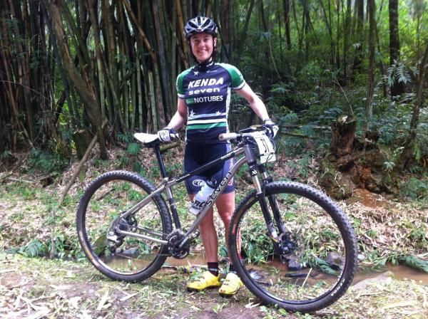 Mary McConneloug stoked to race her new Seven IMX 29er