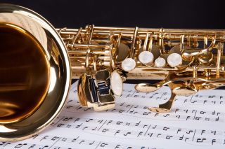 Close-up of a trumpet