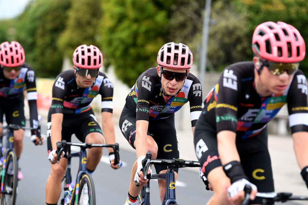 MONTE ZONCOLAN ITALY MAY 22 Hugh Carthy of United Kingdom and Team EF Education Nippo during the 104th Giro dItalia 2021 Stage 14 a 205km stage from Cittadella to Monte Zoncolan 1730m UCIworldtour girodiitalia Giro on May 22 2021 in Monte Zoncolan Italy Photo by Tim de WaeleGetty Images