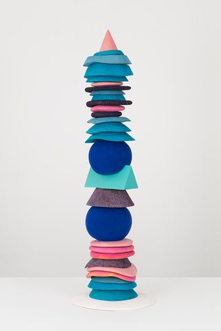 Colourful stacked sculpture