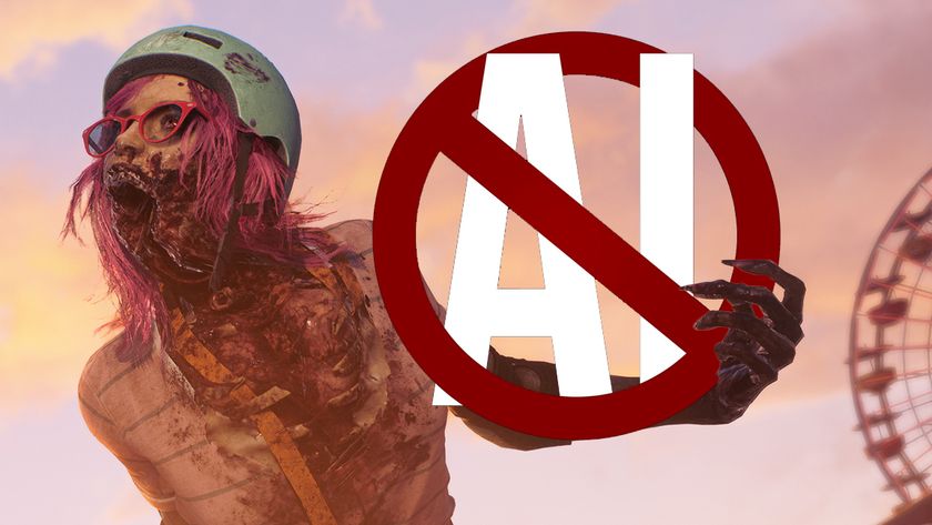 AI art banned in video games; a zombie on a beach