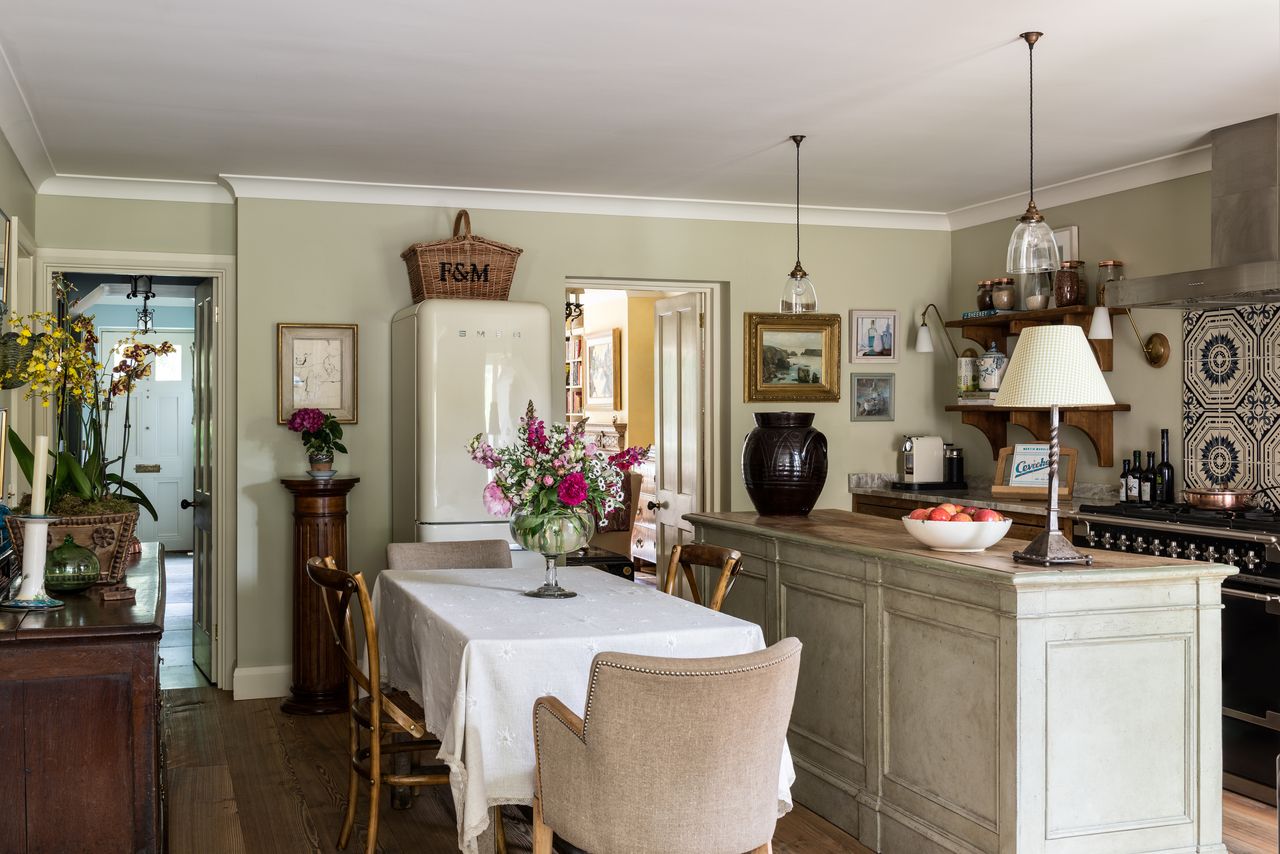 dining table in a kitchen diner