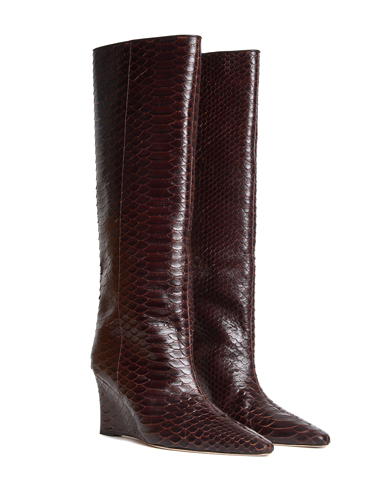 Cynthia Rowley, Embossed Leather Wedge Boot