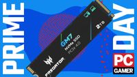 Acer Predator SSD on a Prime Day banner with PC Gamer logo.