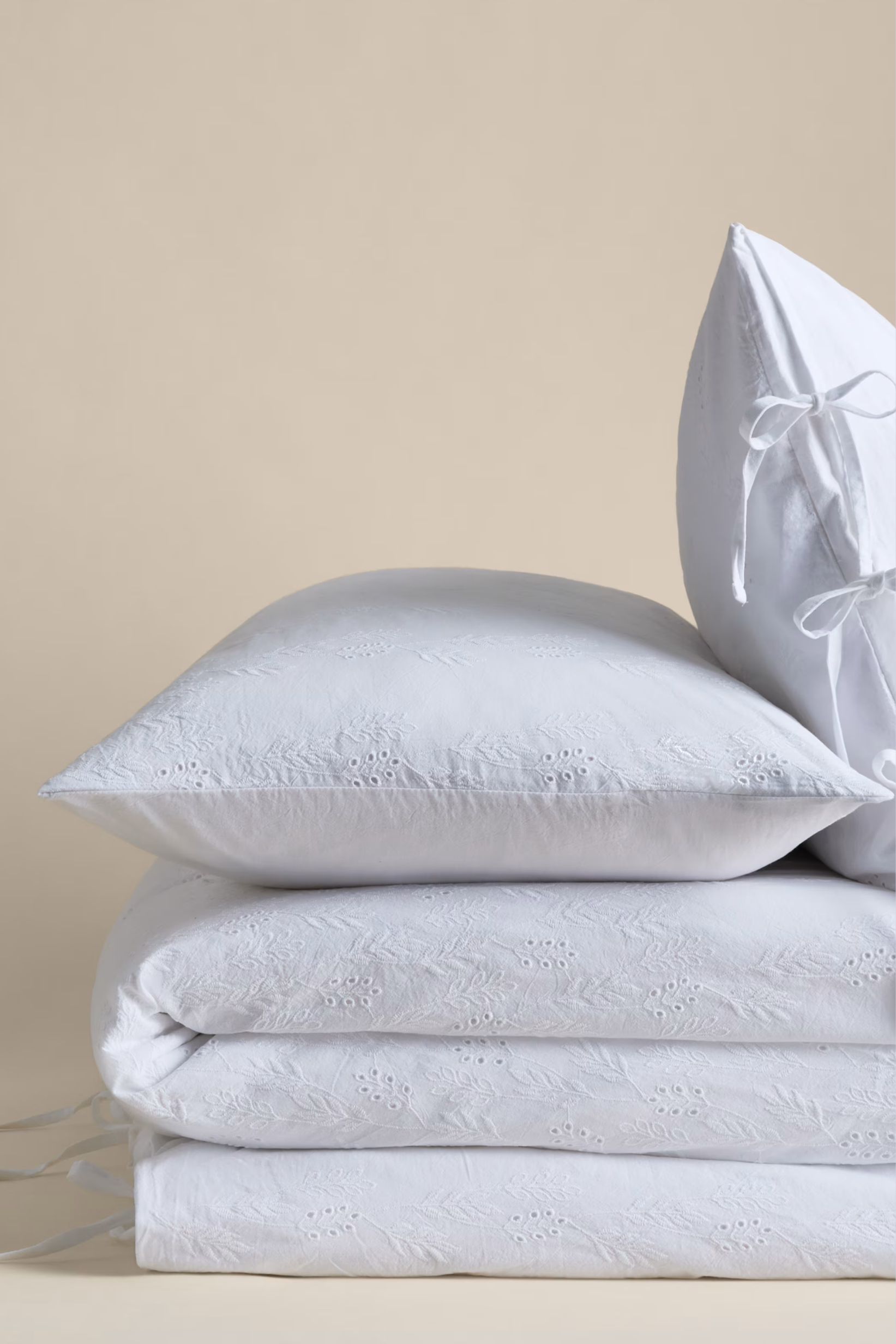 M&amp;amp;S Collection, Pure Cotton Fleurine Embroidered Bedding Set