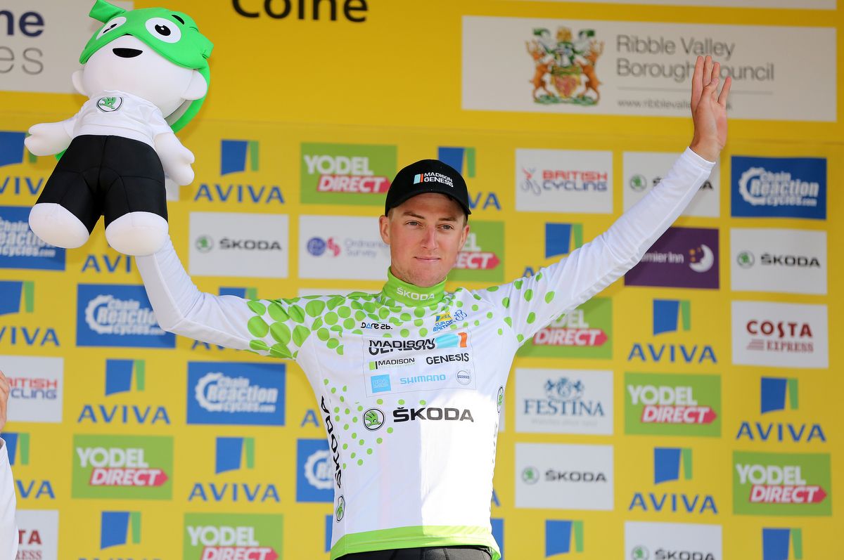 Thomas Stewart (Madison Genesis) in the KOM jersey