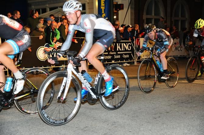 Racers during the elite men's crit