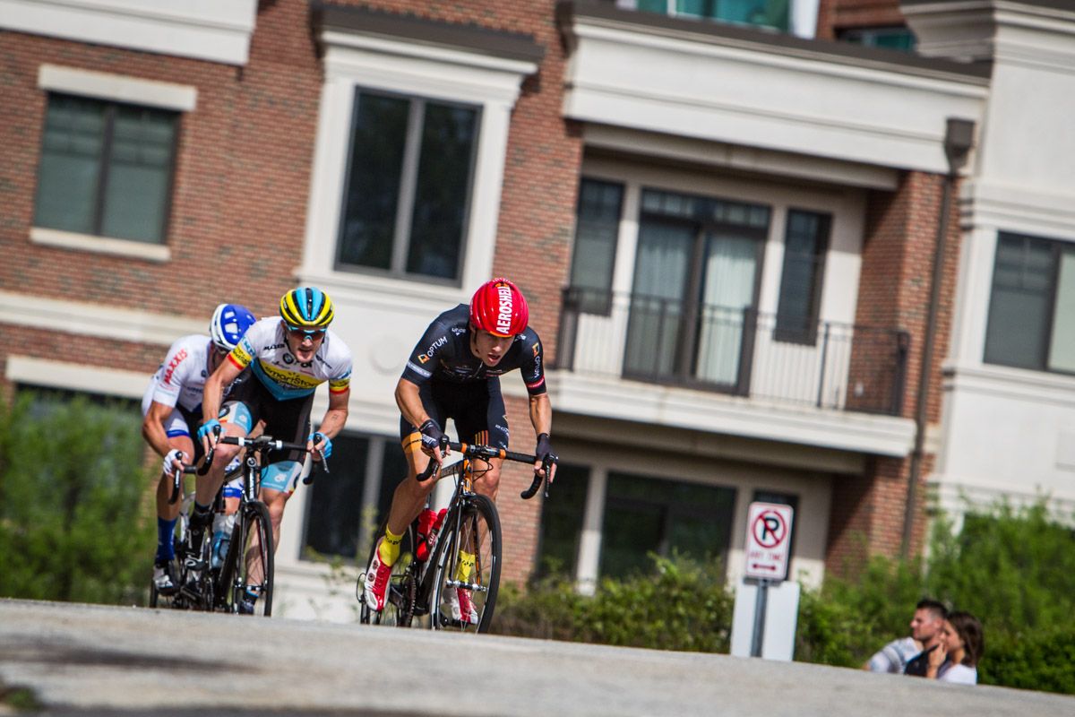 Tom Soloday (Optum) leads the mens break