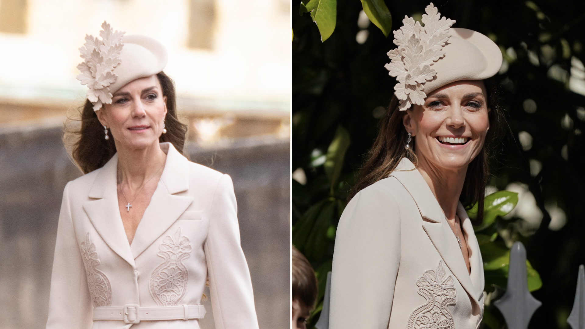 Catherine, Princess of Wales, and Prince Louis leave after attending the 2026 Easter Matins Service at St George's Chapel on April 5, 2026 in Windsor, England