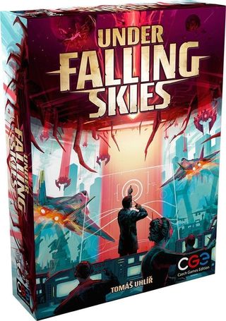 The box for the board game Under Falling Skies.