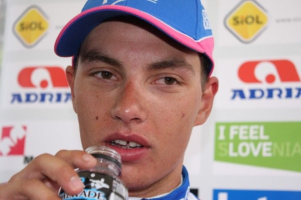 Simon Spilak (Lampre-NGC) explains the Tour de Slov&eacute;nie stage win.
