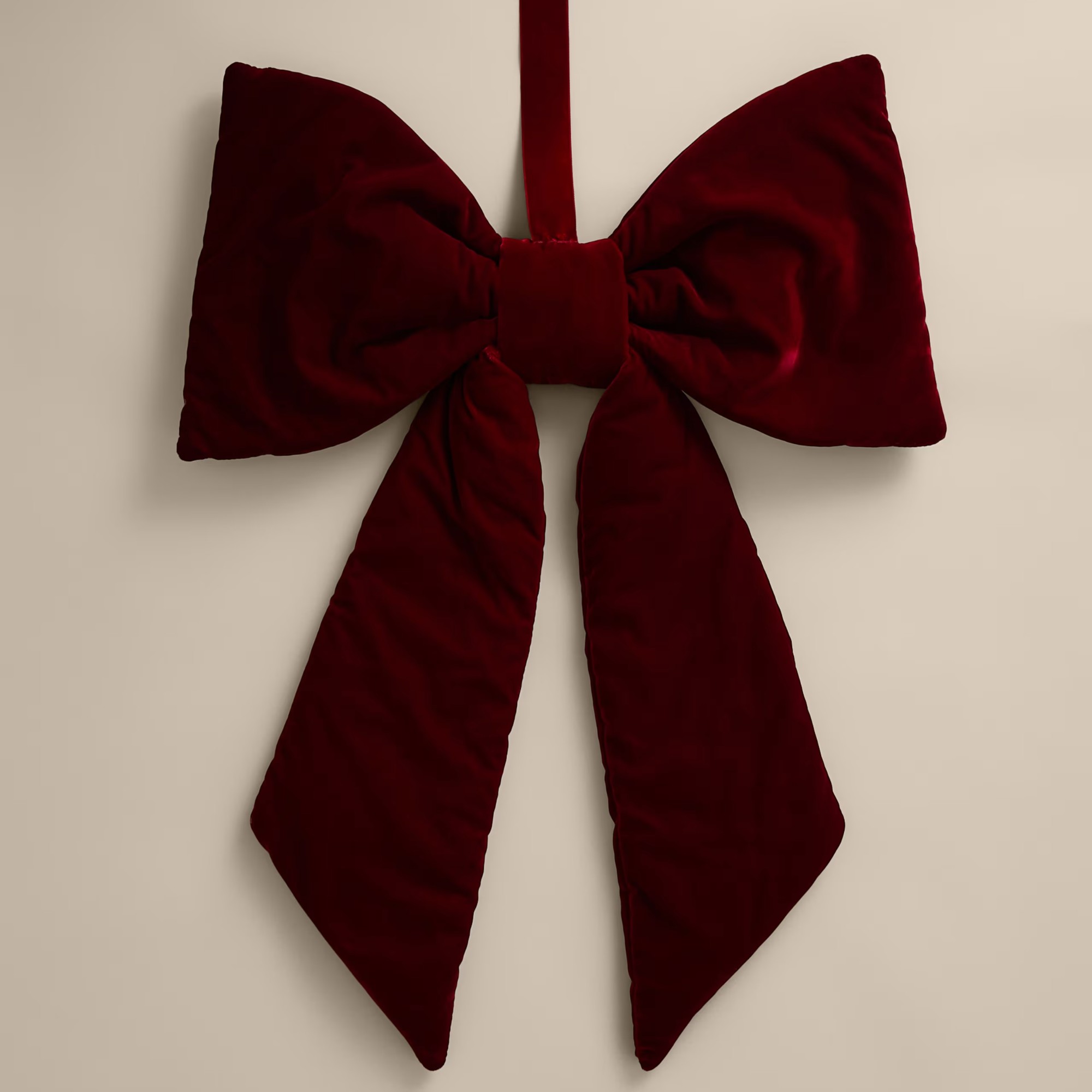 M&amp;amp;S Velvet Hanging Bow Decoration