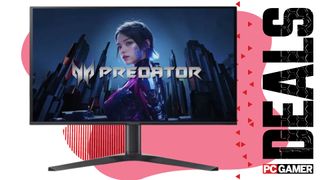 Acer Predator gaming monitor on a pink deals background