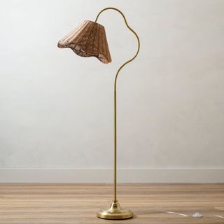 Lucinda Floor Lamp with Woven Shade