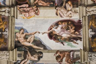 This fresco, by the Italian Renaissance master Michelangelo, is on the altar wall of the Sistine Chapel in Vatican City.