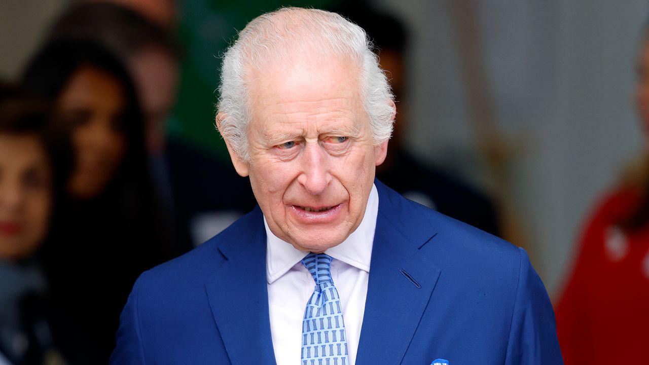  King Charles III (who celebrates his 76th birthday today) departs after formally opening the first Coronation Food Hub in Deptford Trading Estate on November 14, 2024 in London, England.