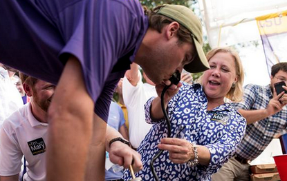 Landrieu's opponent slams her for helping out on keg stand