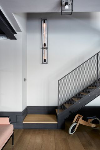 staircase ideas with Honeycomb Steel Balustrade