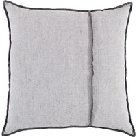 Studio 3B Chambray Throw Pillow with Contrast Stitching in Dark Grey