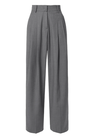 The Frankie Shop Gelso Pleated Tencel-Blend Straight-Leg Pants