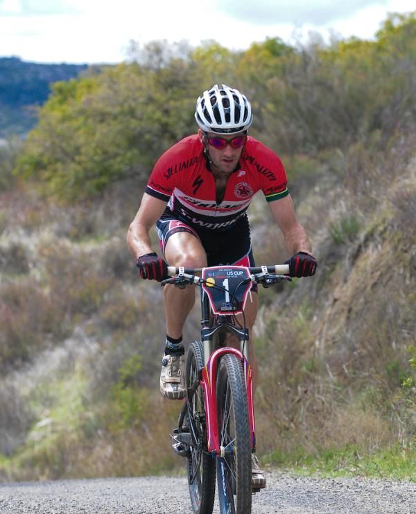 Sid Taberly (Team Sho-Air/Specialized) with a two minute lead at the end of the first lap