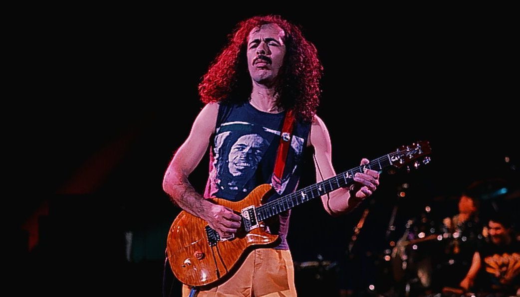 Carlos Santana performs live in 1988