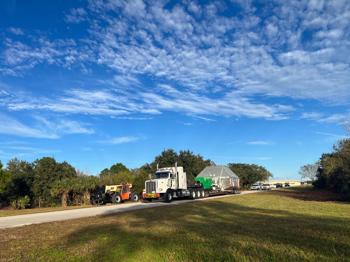 NASA&#039;s Artemis 1 Orion capsule arrived at Kennedy Space Center in Florida on Dec. 30, 2022 after a nine-day trek from San Diego.