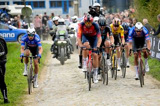 2023 Paris-Roubaix: Filippo Ganna (Ineos Grenadiers) heads towards sixth place