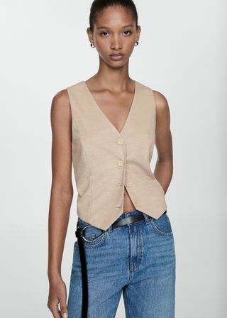 Vest With Buttons - Women | Mango Usa