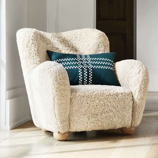 Le Tuco Shearling Accent Chair by Athena Calderone