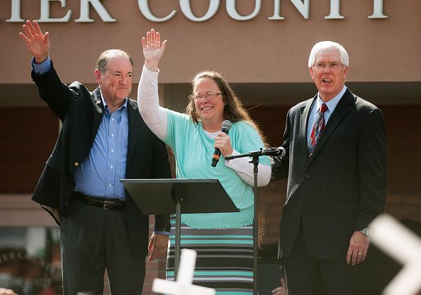 Mike Huckabee and Kim Davis.