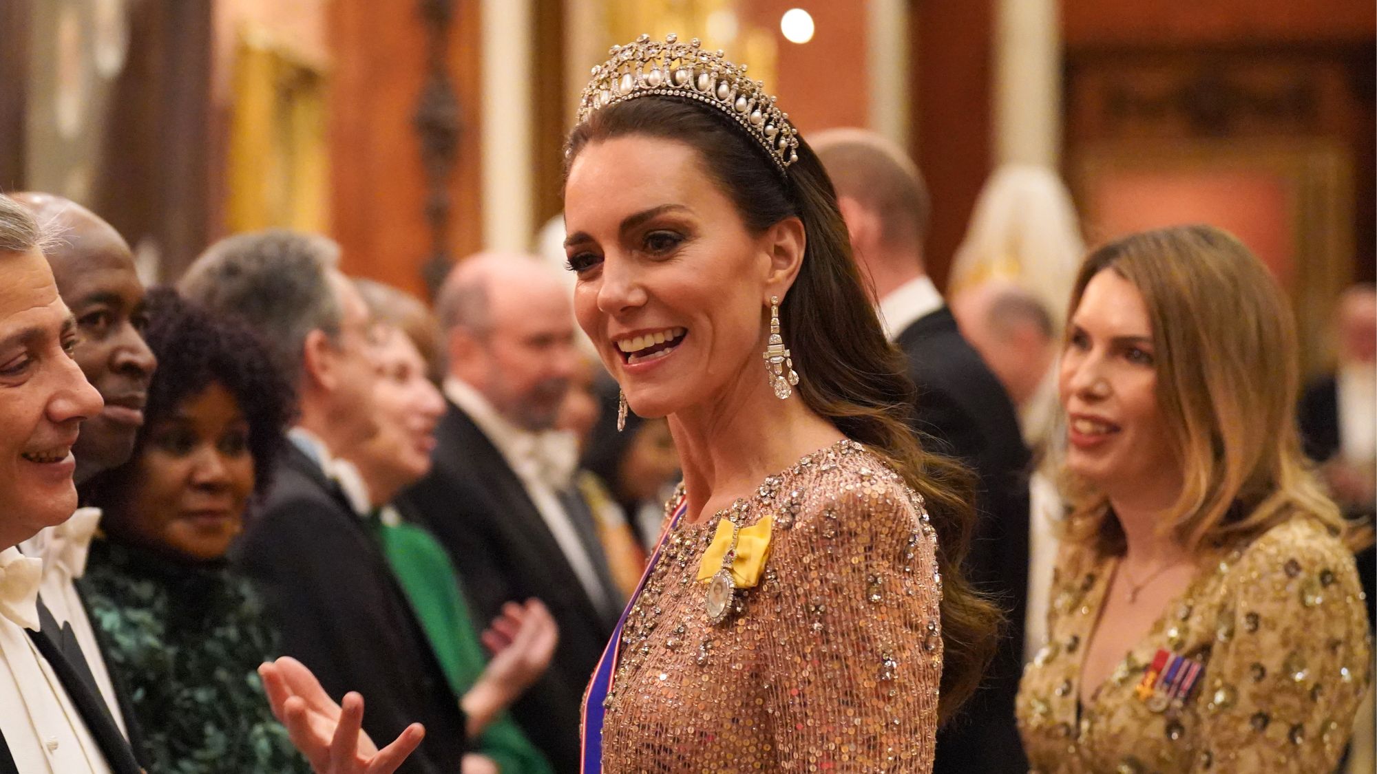 The Princess of Wales attends a reception at Buckingham Palace