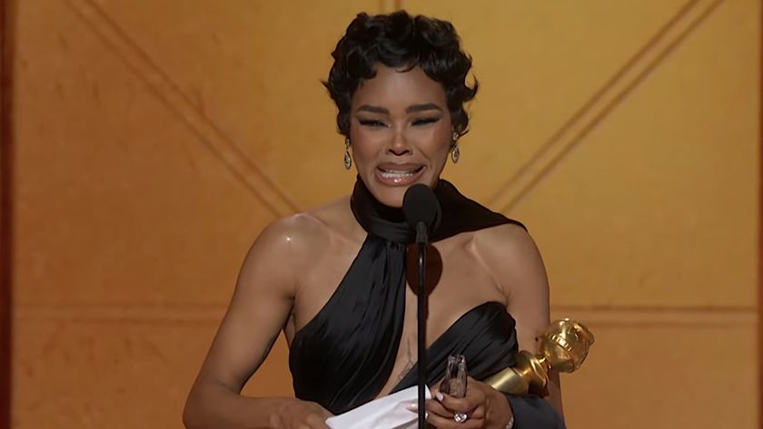 Teyana Taylor accepting Golden Globe