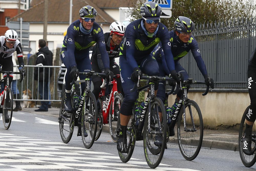 Movistar on the move on stage 1 at Paris-Nice