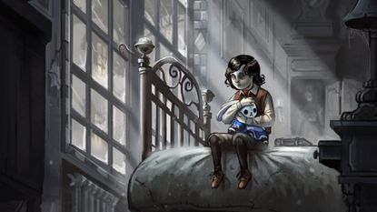 James holds the Alice stuffie in concept art by Jean Walter