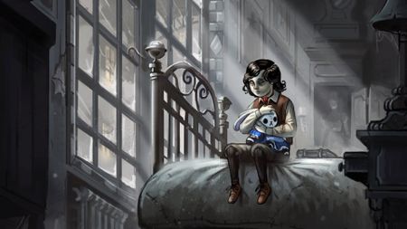 James holds the Alice stuffie in concept art by Jean Walter